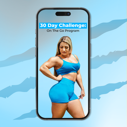 Phone showing 30 day challenge on the go program 